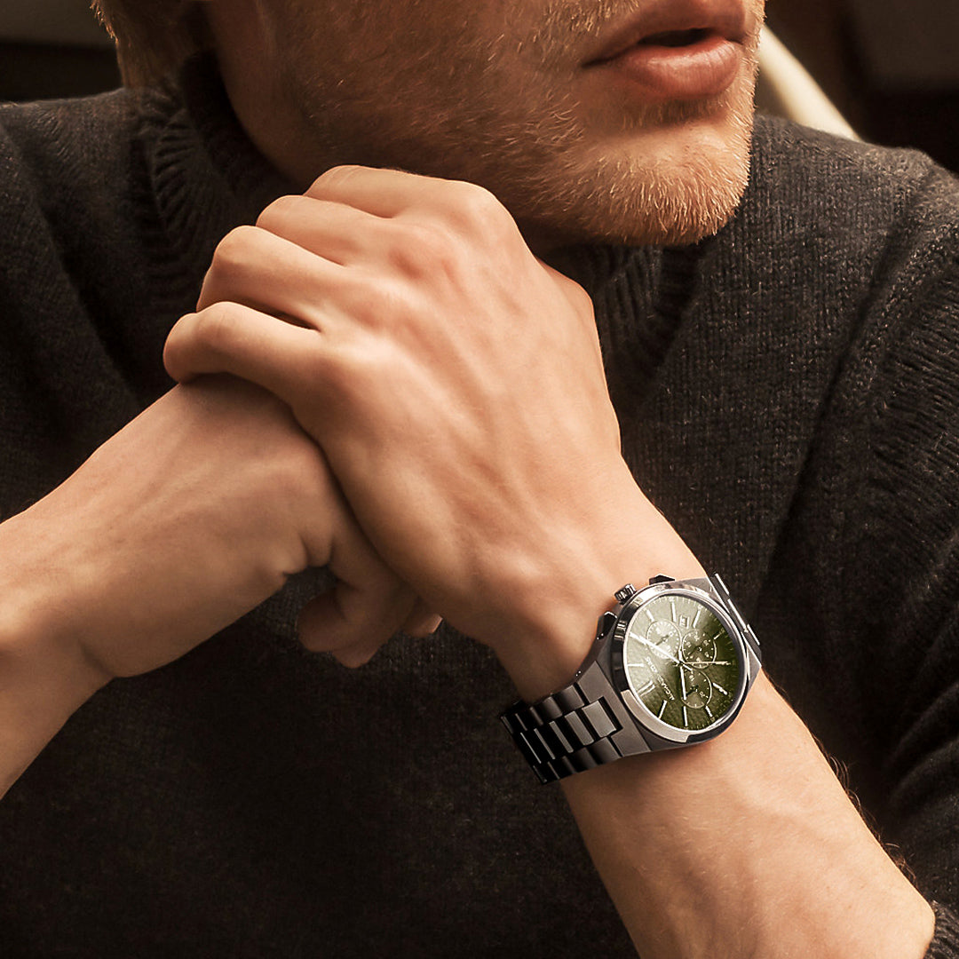 Michael Kors Lennox Gunmetal Dark Green Dial Men's Watch | MK9118