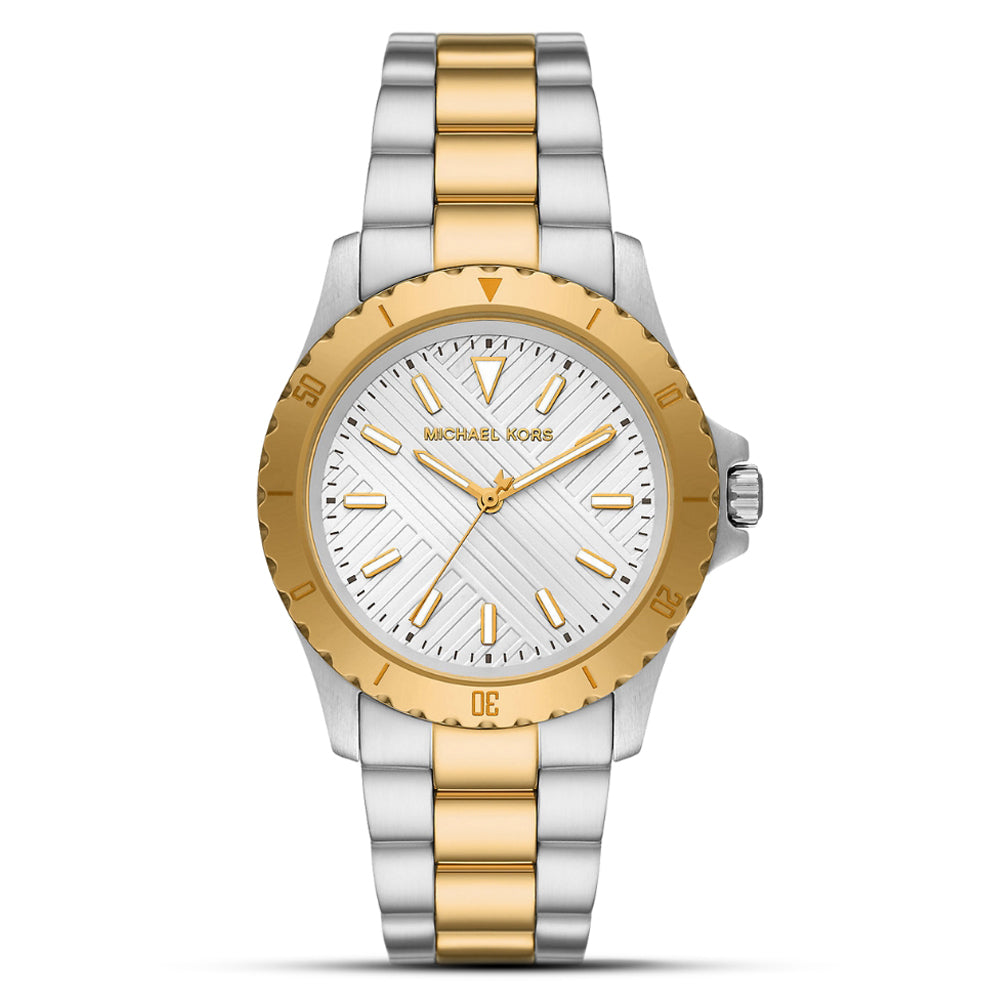 Michael Kors Everest Two Tone White Dial Men's Watch | MK9141