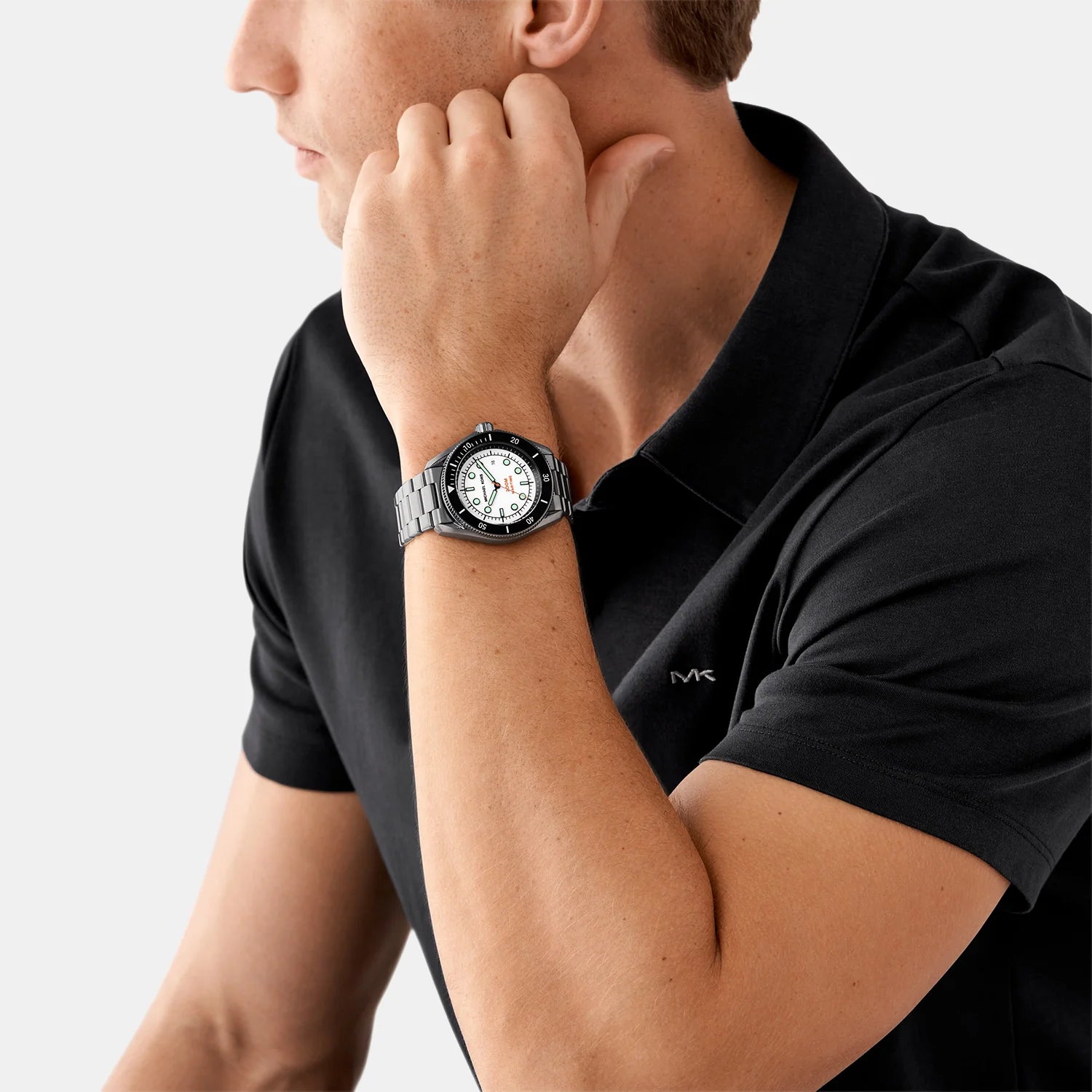 Michael Kors Maritime Round White Dial Man's Watch | MK9763