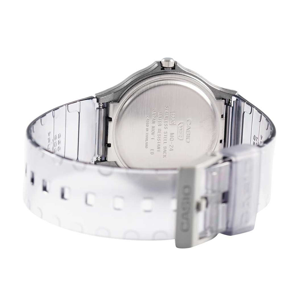 Casio Black Transparent Grey Dial Unisex Watch MQ-24S-8BDF