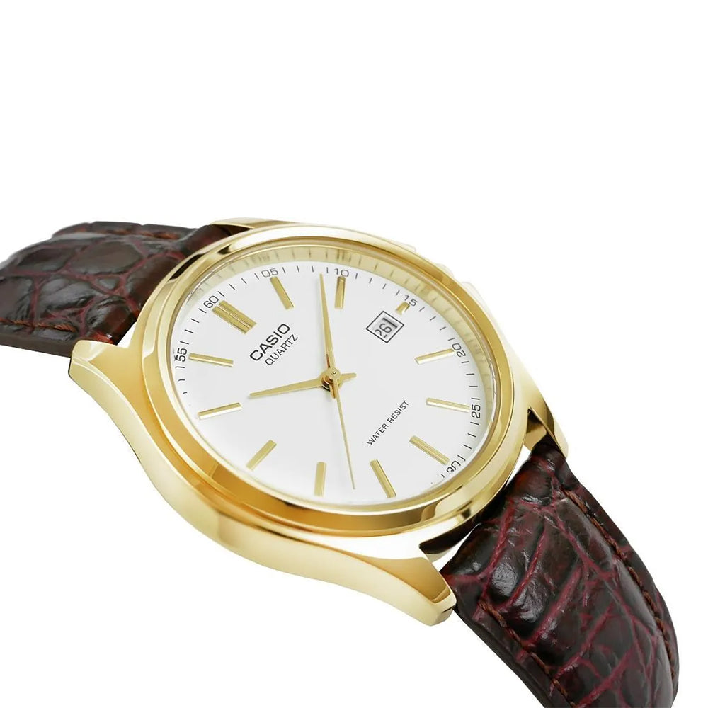 Casio Enticer White Dial Leather Strap Watch | MTP-1183Q-7ADF