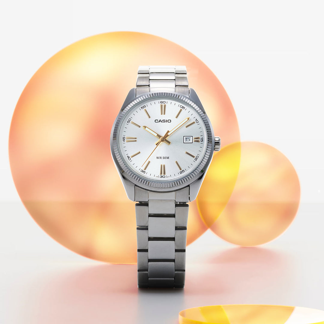 Casio Enticer Silver Dial Men's Watch | MTP-1302D-7A2VDF