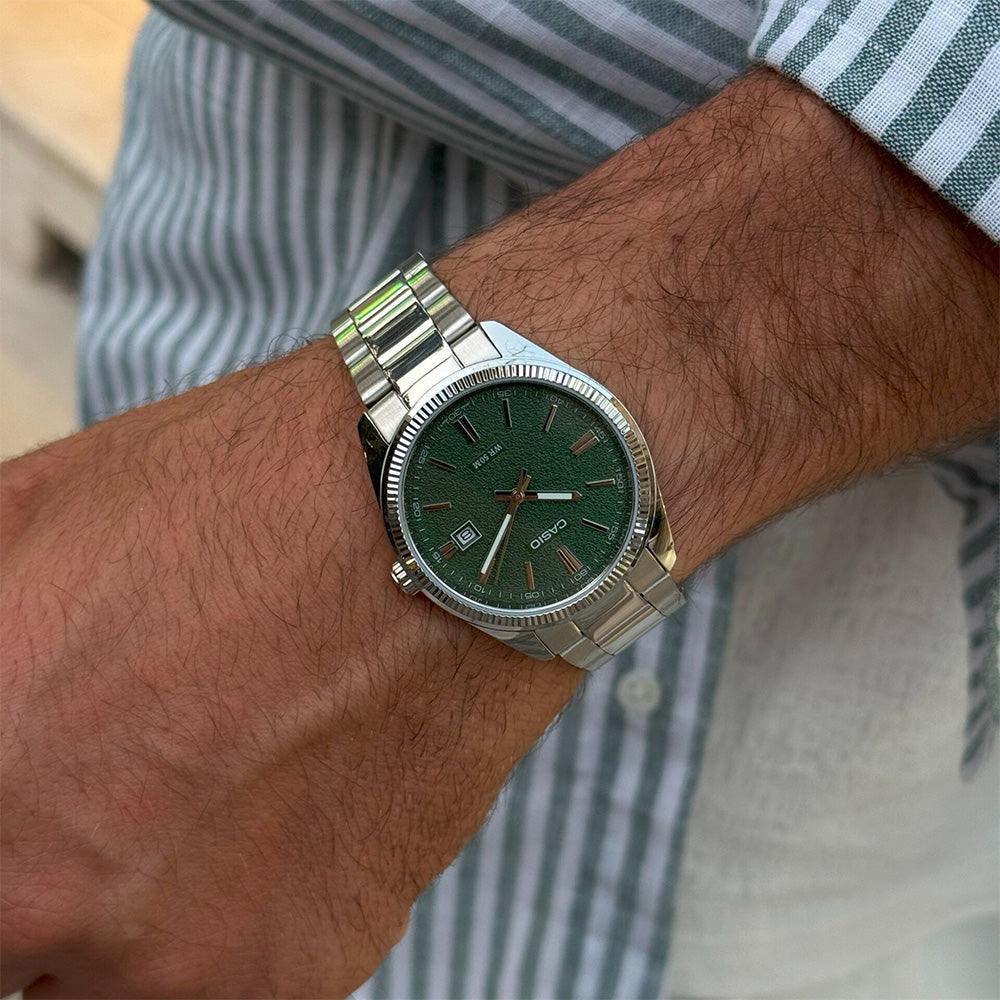 Casio Enticer Green Dial Men's Watch MTP-1302DA-3AVDF