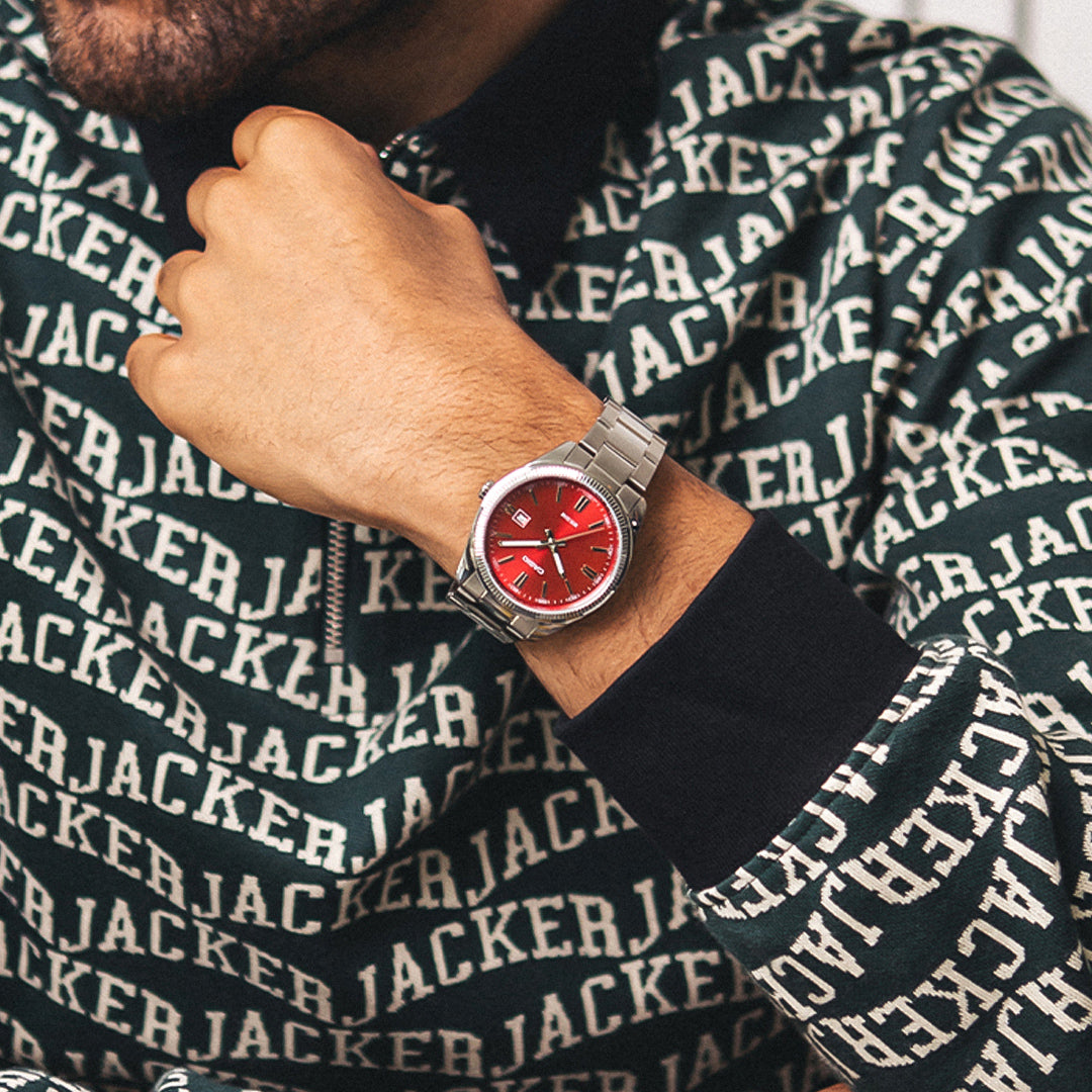 Casio Enticer Date Red Dial European Edition Watch | MTP-1302PD-4AVEF