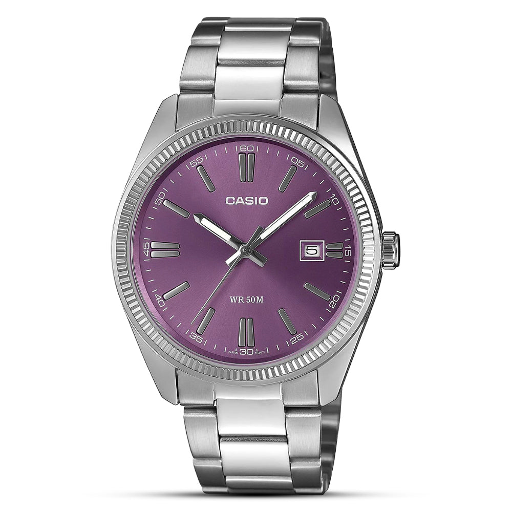 Casio Enticer Purple Dial European Edition Men's Watch | MTP-1302PD-6AVEF