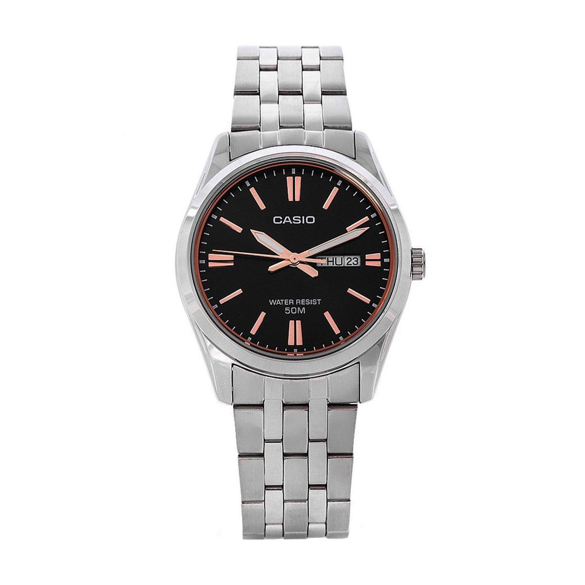 Casio Enticer Day-Date Black Dial Men's Watch| MTP-1335D-1A2VDF