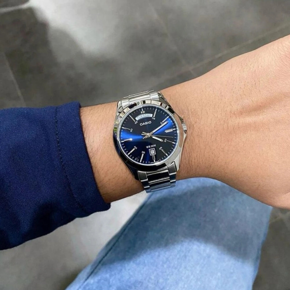 Casio Enticer Quartz Blue Dial Men's Watch MTP-1370D-2A2VDF