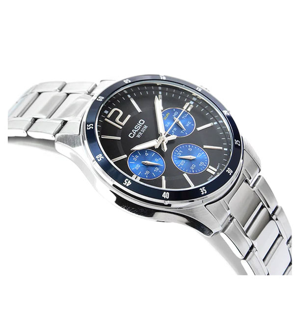 Casio Enticer Black Chronograph Dial Mens Watch MTP-1374D-2AVDF