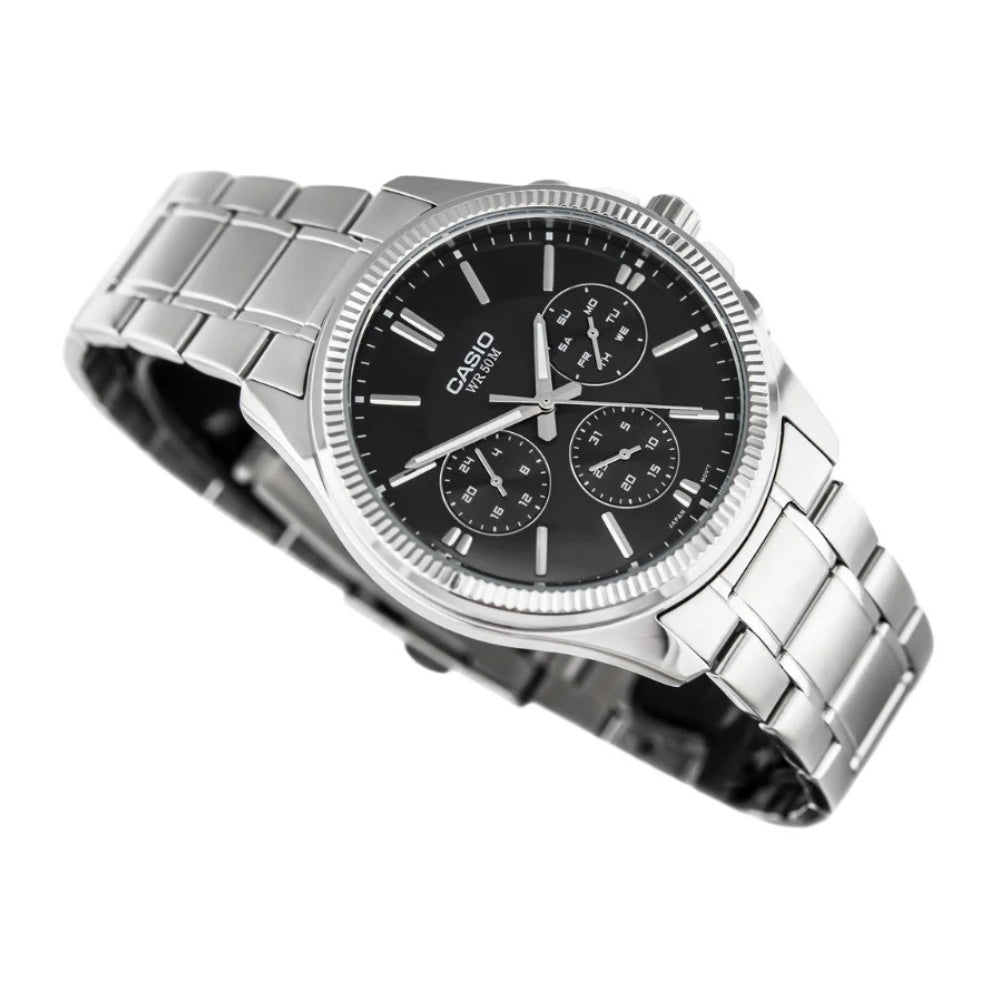 Casio Enticer Multifunctional Black Dial Men's Watch | MTP-1375D-1AVDF