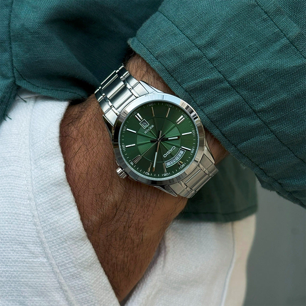 Casio Enticer Quartz Green Dial Men's Watch MTP-1381D-3AVDF