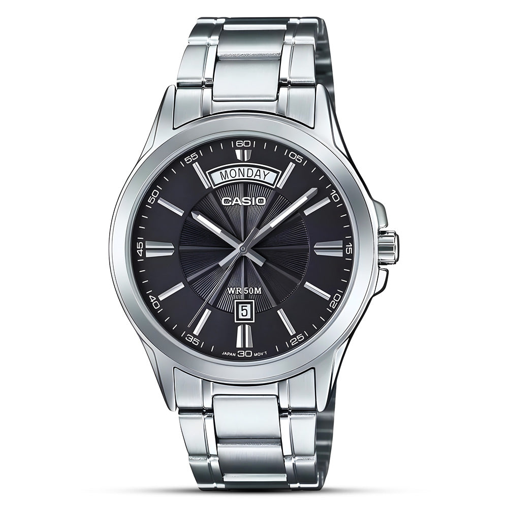 Casio Enticer Quartz Grey Dial Men's Watch MTP-1381D-8AVDF