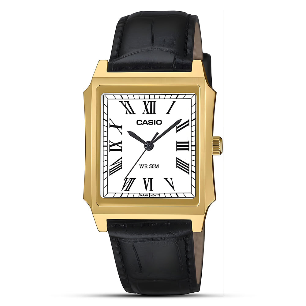 CASIO RECTANGLE WHITE DIAL MEN'S WATCH | MTP-B190GL-7BVDF