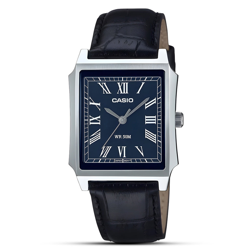 CASIO RECTANGLE BLUE DIAL MEN'S WATCH MTP-B190L-2BVDF