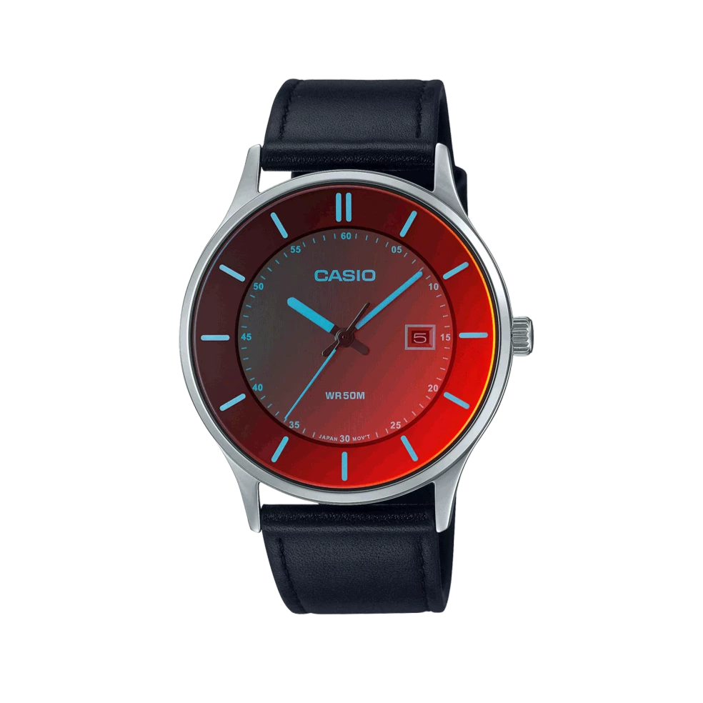 Casio Enticer Polarised Glass Leather Men's Watch| MTP-E605L-1EVDF