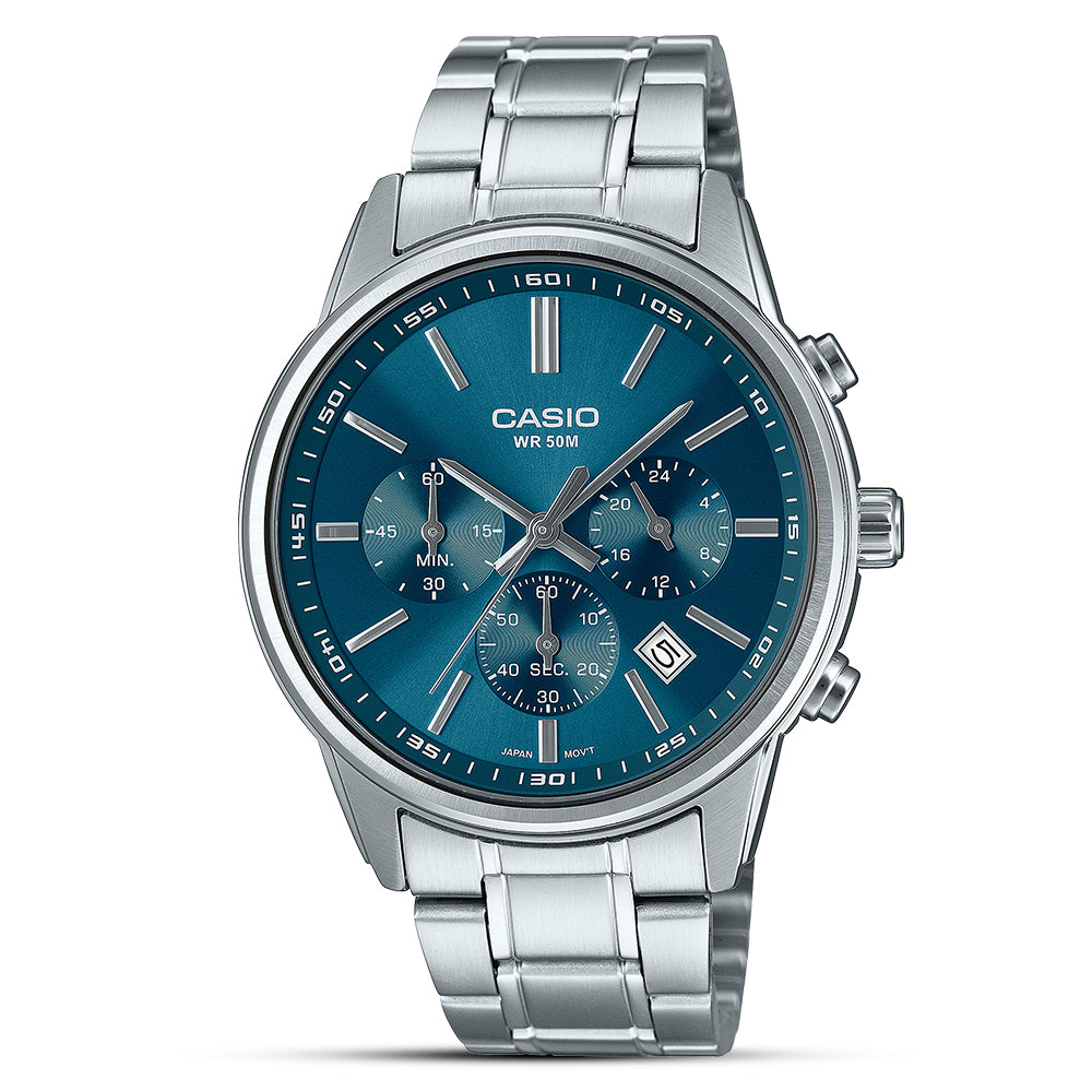 Casio Enticer Chronograph Blue Dial Men's Watch | MTP-E515D-2A1VDF