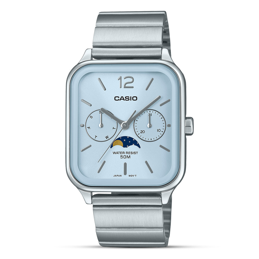 Casio Moon Phase White Dial Men's Watch | MTP-M305D-2AVDF