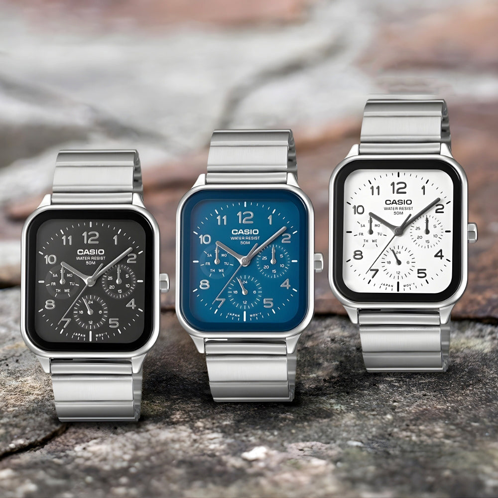 Casio Blue Square Dial Men's Watch MTP-M306D-2AVDF