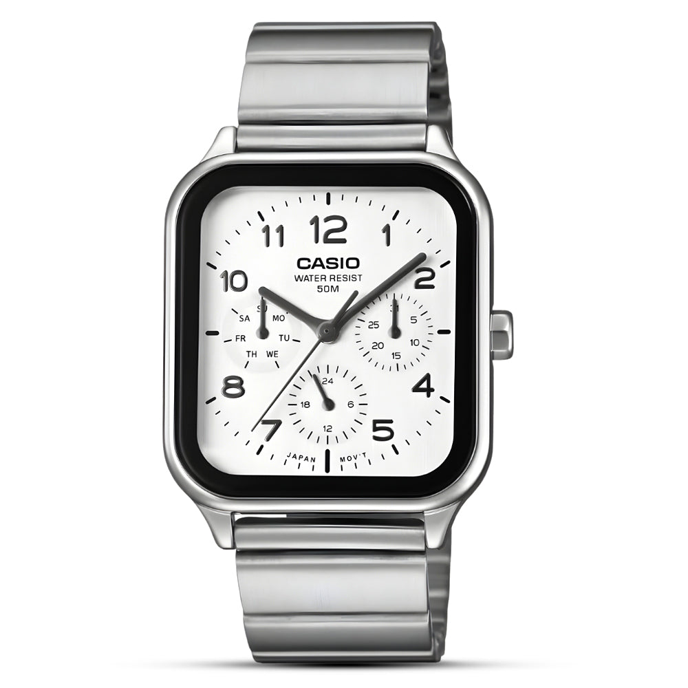 Casio White Square Dial Men's Watch MTP-M306D-7AVDF