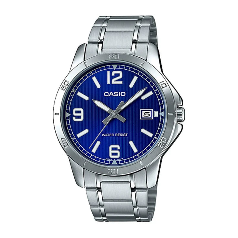 Casio enticer analog clearance blue dial men's watch