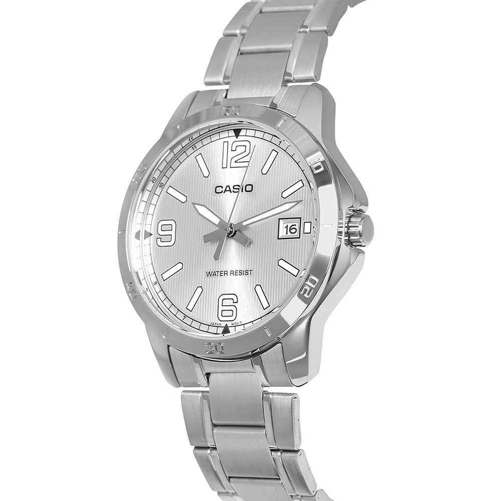 Casio Enticer Silver Dial Mens Dress Standard Watch MTP-V004D-7B2UDF