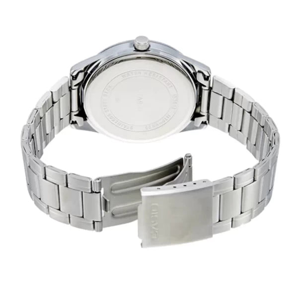 Casio Enticer Black Dial Stainless Steel Men's Watch| MTP-V005D-1BUDF