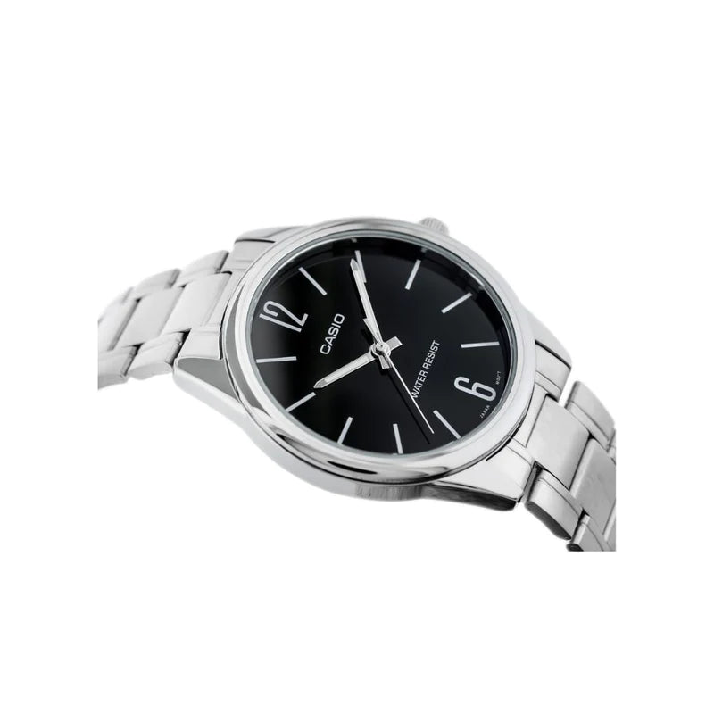 Casio Enticer Black Dial Stainless Steel Men's Watch| MTP-V005D-1BUDF