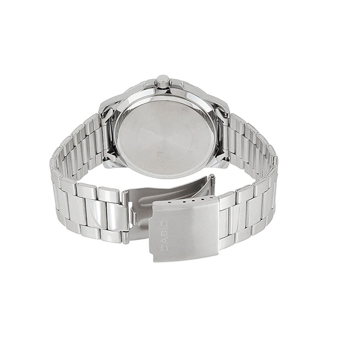 Casio Enticer Stainless Steel Black Dial Men's Watch | MTP-VD01D-1BVUDF