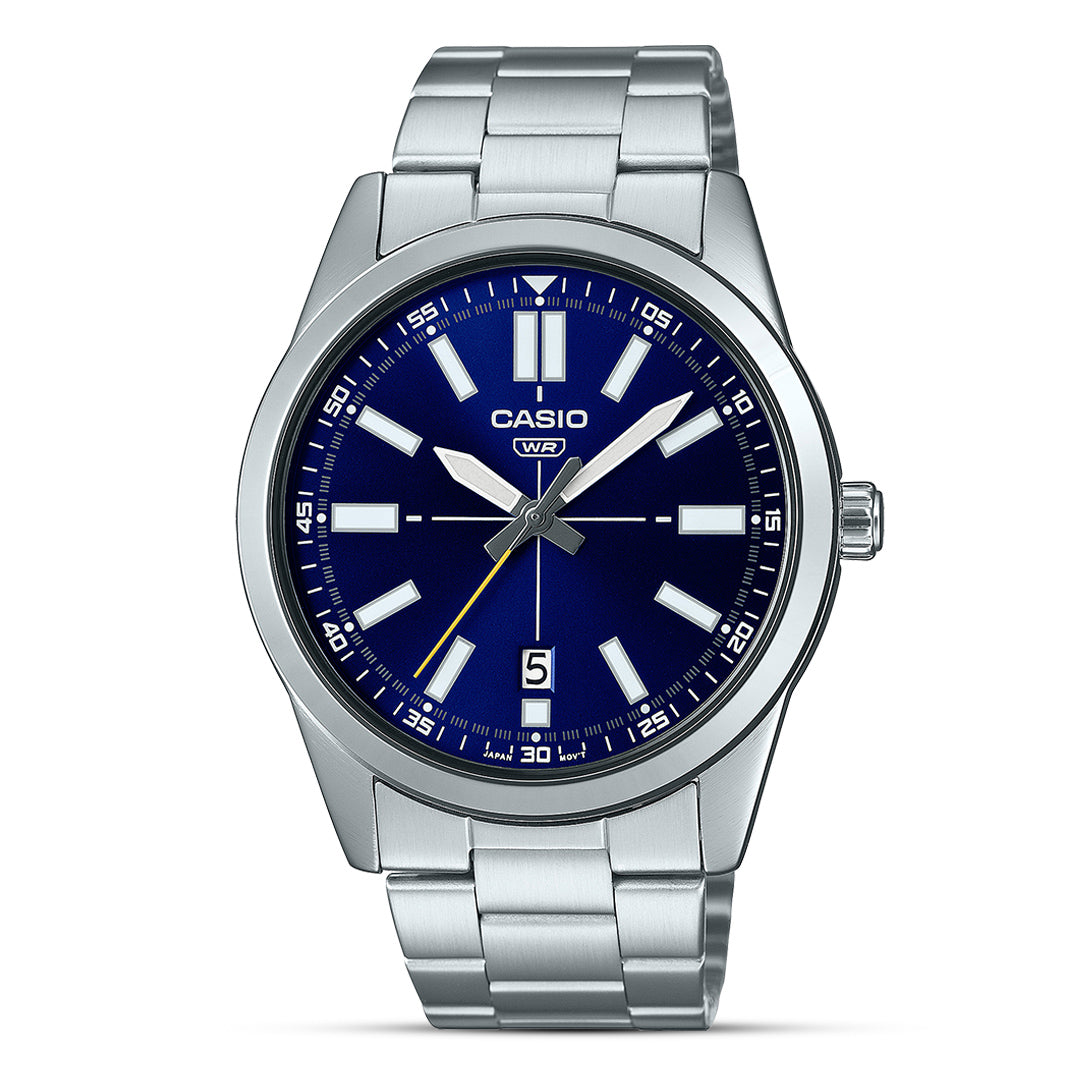 Casio Enticer Minimalist Blue Dial Men's Watch| MTP-VD02D-2EUDF