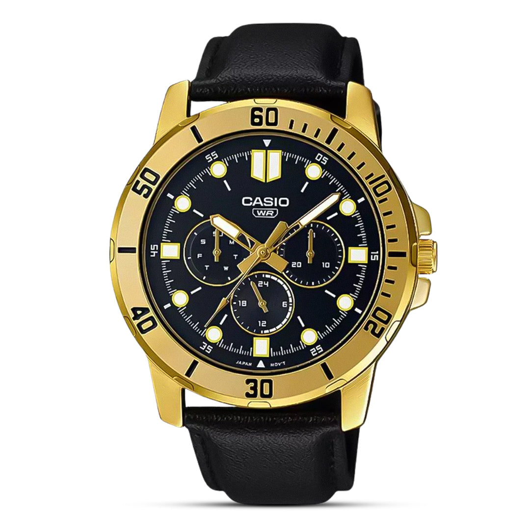 Casio Analog Black Dial Men's Watch-MTP-VD300GL-1EUDF