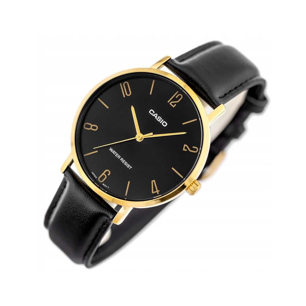 Casio "Minimalistic" Black Dial Mens Watch MTP-VT01GL-1B2UDF