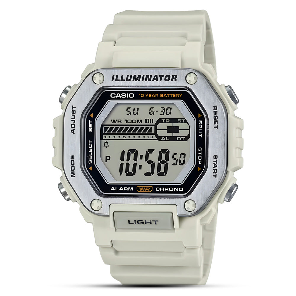 Casio Sports Digital White Resin Strap Men's Watch | MWD-110H-8AVDF