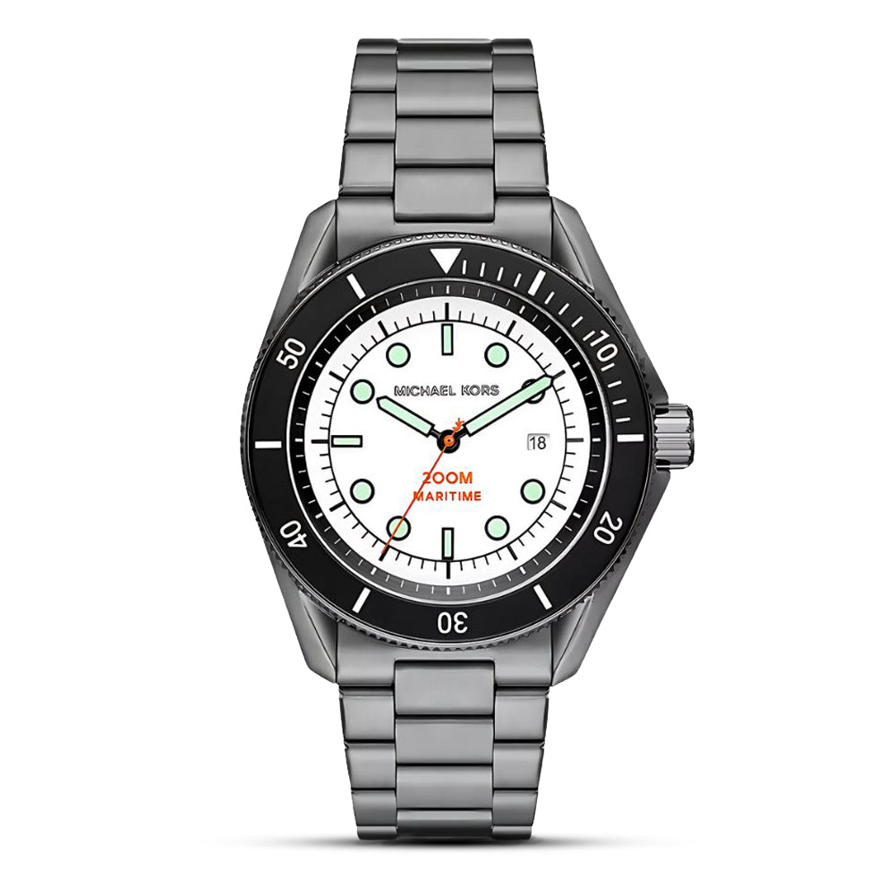 Michael Kors Maritime Round White Dial Man's Watch | MK9763