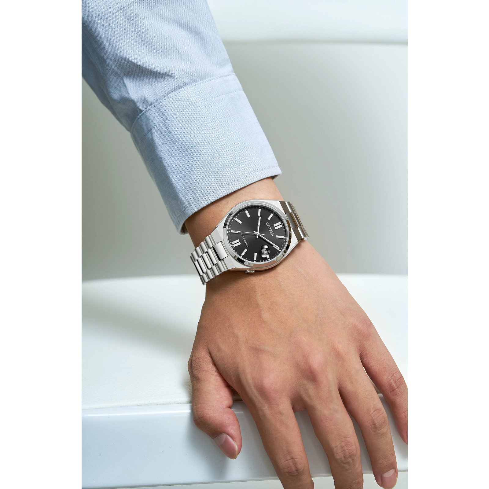 CITIZEN Tsuyosa Series Black Automatic Men's Watch| NJ0150-81E