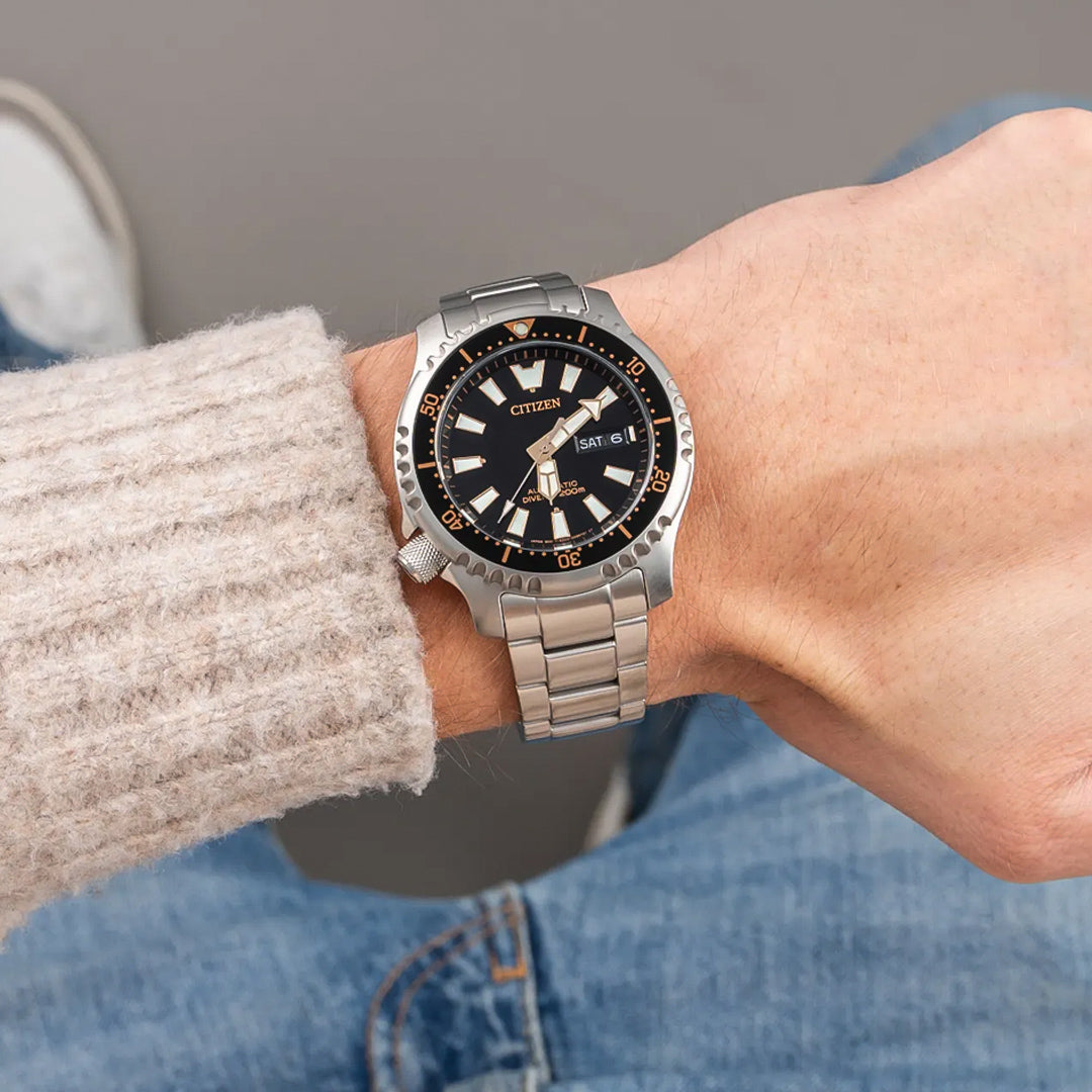 Citizen Promaster Marine Automatic Black Dial Men's Watch| NY0160-66E