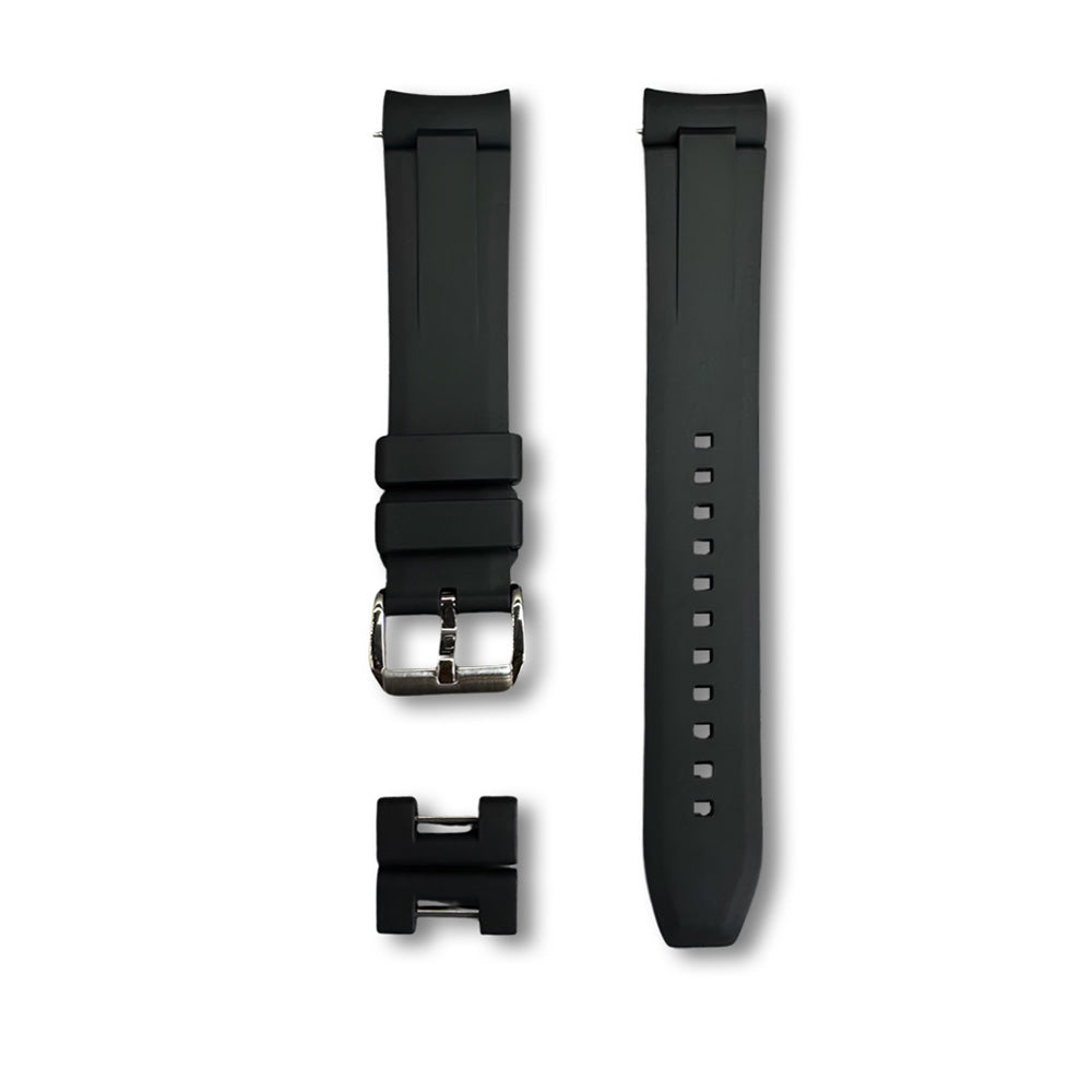 Cavern 22mm Black Multi Function Silicon Strap