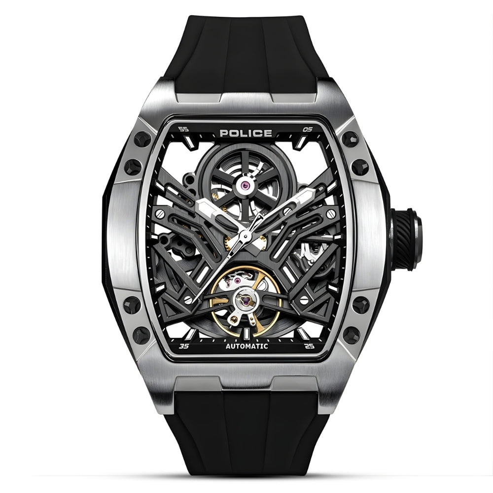 Police Tampa Automatic Skeleton Dial Men's Watch PEWGR0082102