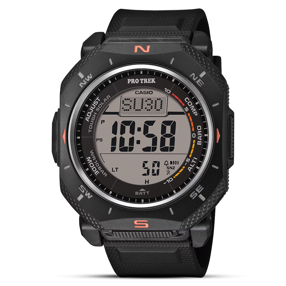 Casio PRO TREK Thin Line Black Digital Mens Watch | PRG-69-1DR