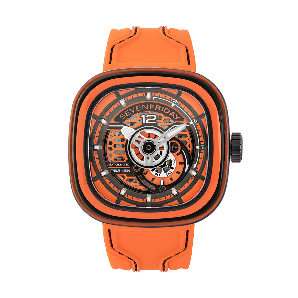 SEVENFRIDAY "CCO" ORANGE AUTOMATIC WATCH PS3/03