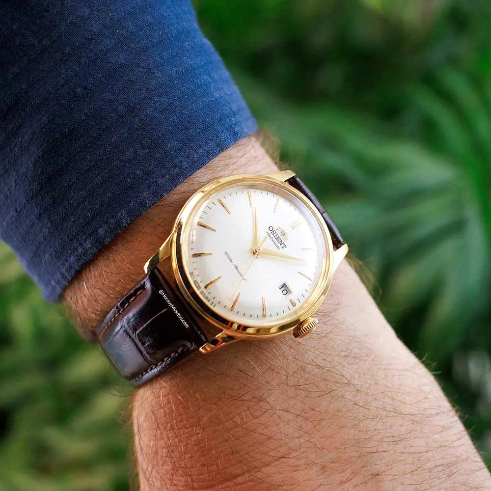 Orient "Bambino Version 7" White Dial Mechanical Watch | RA-AC0M01S10B