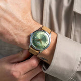 Orient Bambino Green Dial Mechanical Leather Strap Watch| RA-AC0P01E