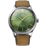Orient Bambino Green Dial Mechanical Leather Strap Watch| RA-AC0P01E