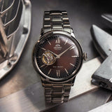 Orient Helios Open Heart Automatic Brown Dial Men's Watch| RA-AG0027Y