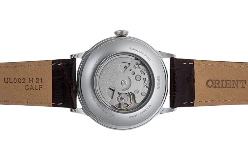 Orient Bambino Beige Dial Mechanical Leather Strap Watch| RA-AK0702Y