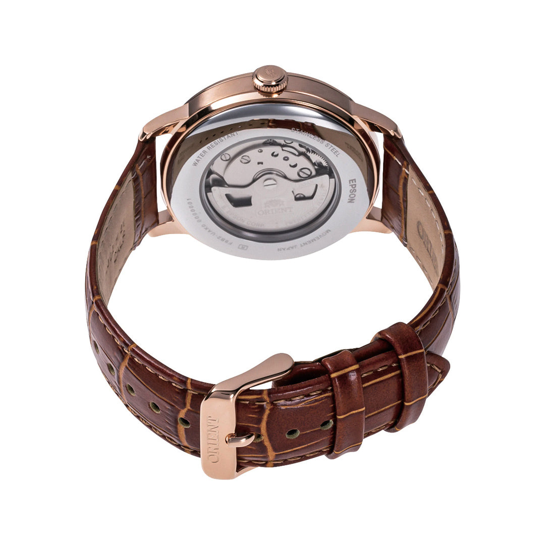 Orient Bambino Automatic Sun Moon White Dial Watch | RA-AK0801S30B