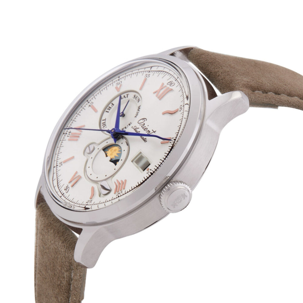 Orient Classic Automatic Day Night White Dial Men's Watch RA-AK0808S0B