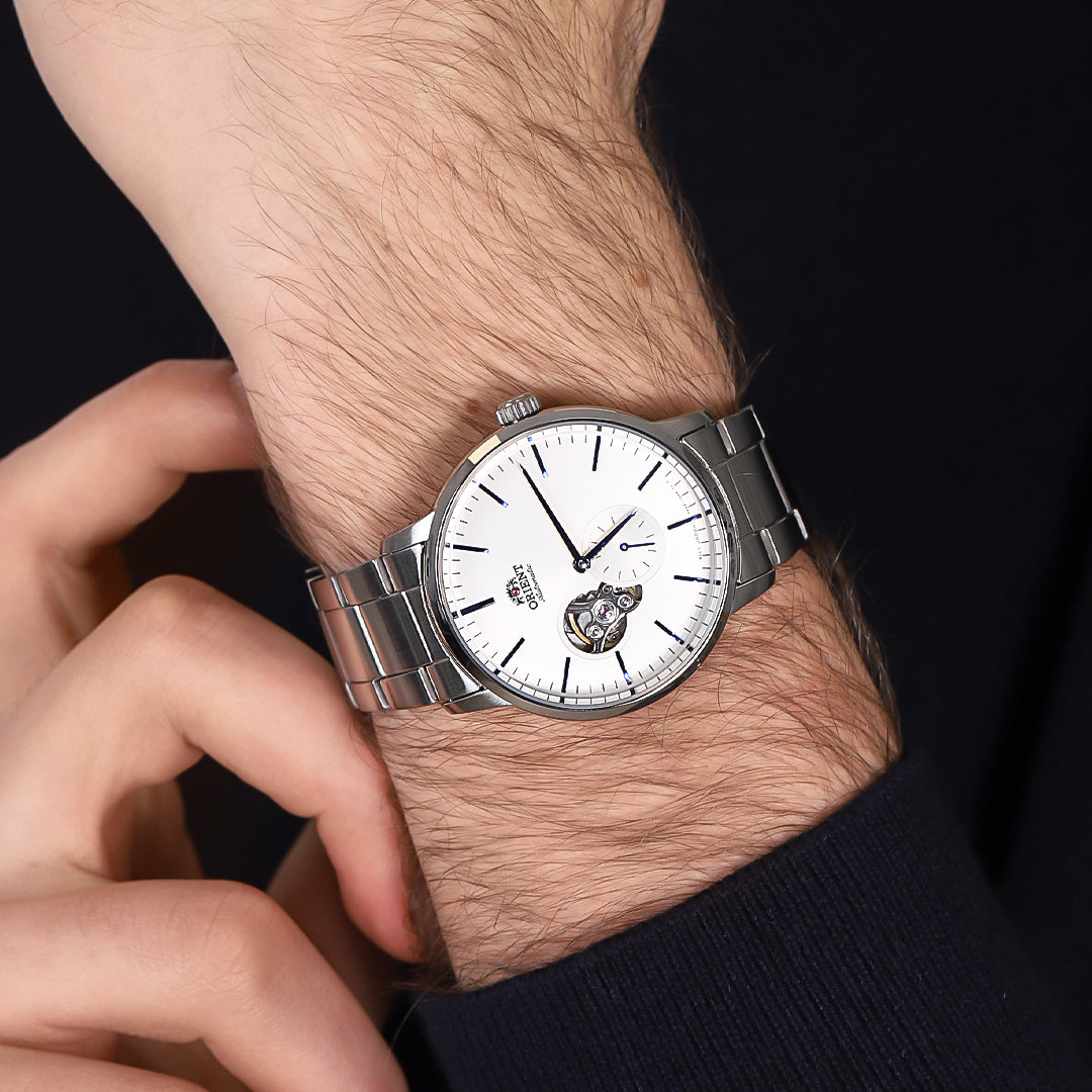 Orient Contemporary Open Heart White Dial Watch | RA-AR0102S30B