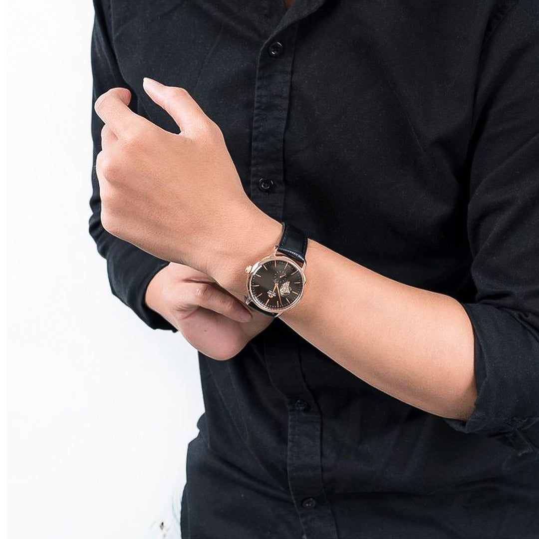 Orient Contemporary Open Heart Black Dial Men's Watch | RA-AR0103B30B