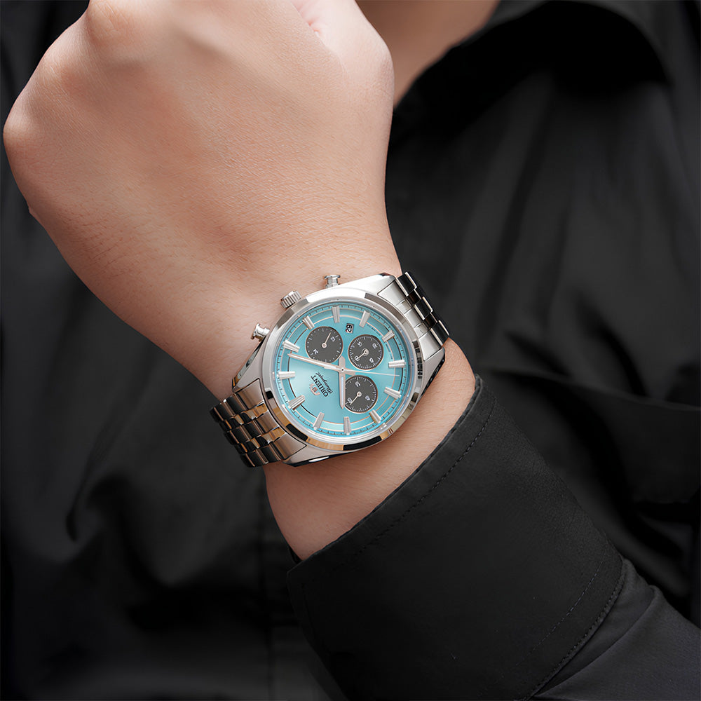 Orient Contemporary Solar Chronograph Sky Blue Dial Men’s Watch RA-TX0304L10B