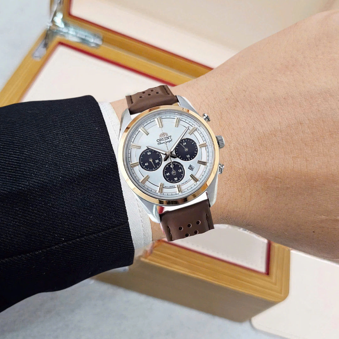 Orient Contemporary Chronograph White Dial Men's Watch | RA-TX0306S10B