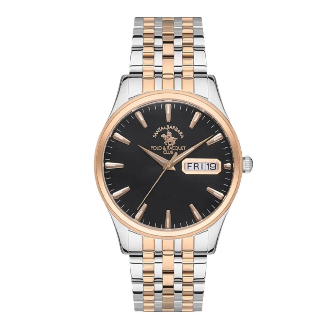 SANTA BARBARA POLO BLACK DIAL STAINLESS STEEL MEN'S WATCH | SB.1.10421-4
